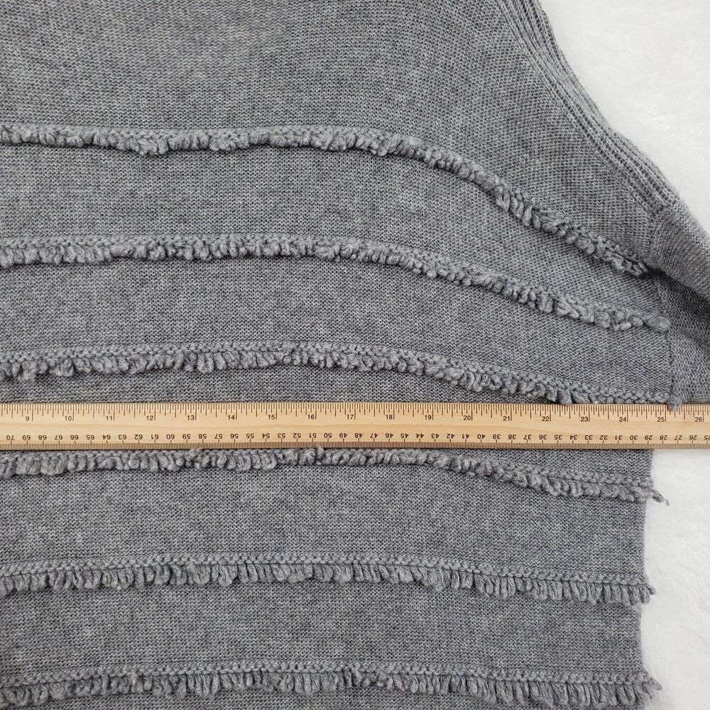 Saks Fifth Avenue Sweater Womens XL Fringe Textured Pullover Wool Cashmere Blend - Picture 7 of 8